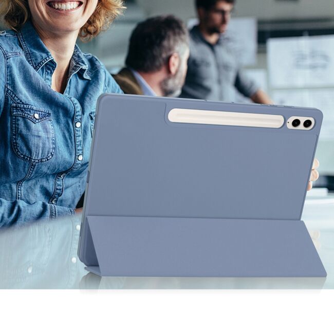 Husa pentru Samsung Galaxy Tab S9 Plus / S9 FE Plus, Tab S10 Plus 12.4 inch UltraSlim tip stand, functie sleep/wake-up si slot pentru S-Pen, emollient purple