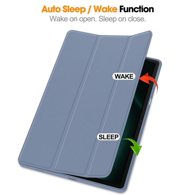 Husa pentru Samsung Galaxy Tab S9 Plus / S9 FE Plus, Tab S10 Plus 12.4 inch UltraSlim tip stand, functie sleep/wake-up si slot pentru S-Pen, emollient purple