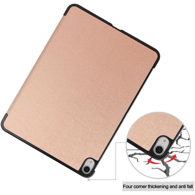 Husa pentru Apple iPad Air 13 2025 / 2024 M3, M2 cu functie wake-up/sleep, tip stand, rose gold