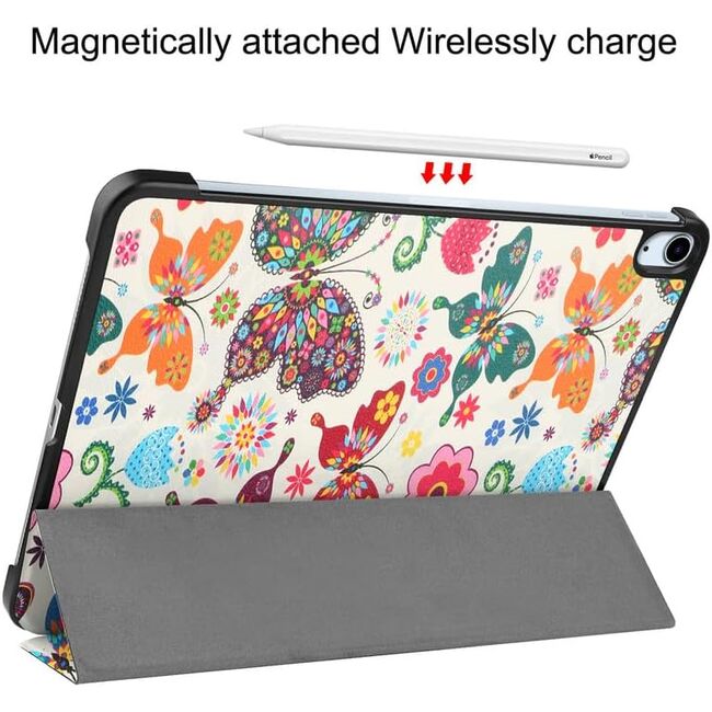 Husa pentru Apple iPad Pro 13 (2024) M4 cu functie wake-up/sleep, tip stand, butterfly