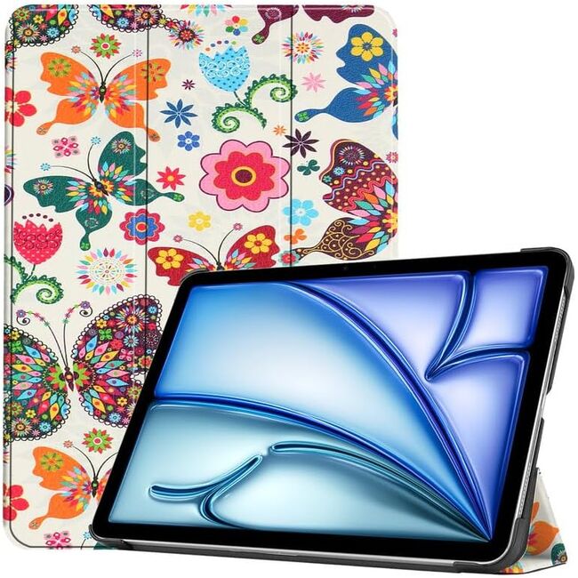 Husa pentru Apple iPad Air 13 2025 / 2024 M3, M2 cu functie wake-up/sleep, tip stand, butterfly