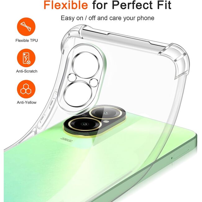 Husa pentru Realme C67 4G Antishock 1.5 mm, reinforced 4 corners, transparenta