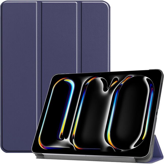 Husa pentru Apple iPad Pro 11 (2024) M4 cu functie wake-up/sleep, tip stand, navy blue