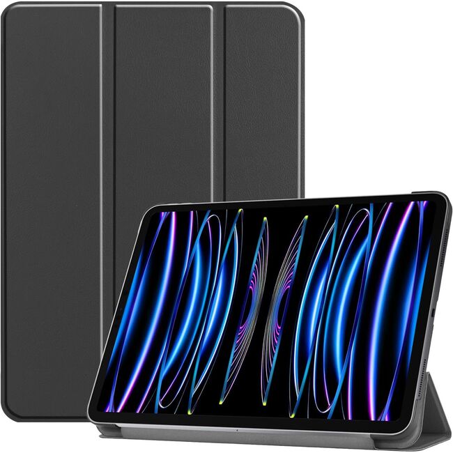 Husa pentru Apple iPad Air 13 2025 / 2024 M3, M2 cu functie wake-up/sleep, tip stand, negru