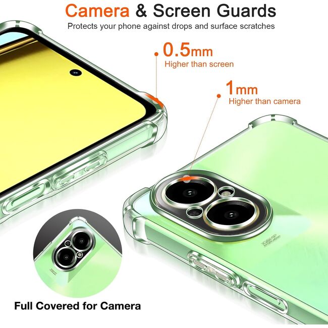Husa pentru Realme C67 4G Antishock 1.5 mm, reinforced 4 corners, transparenta