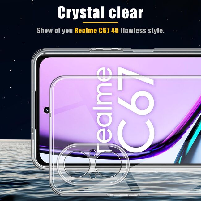 Husa pentru Realme C67 4G Slim Anti-Shock 1.5mm, Transparent