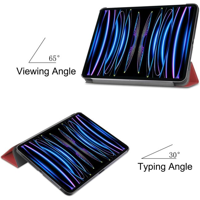 Husa pentru AppleiPad Air 13 2025 / 2024 M3, M2 cu functie wake-up/sleep, tip stand, burgundy