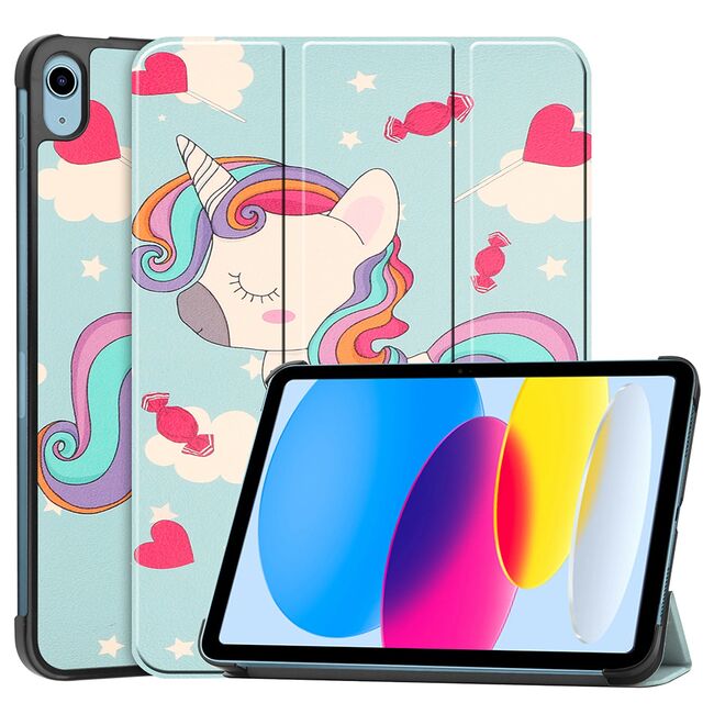 Husa pentru Apple iPad Air 13 2025 / 2024 M3, M2 cu functie wake-up/sleep, tip stand, unicorn