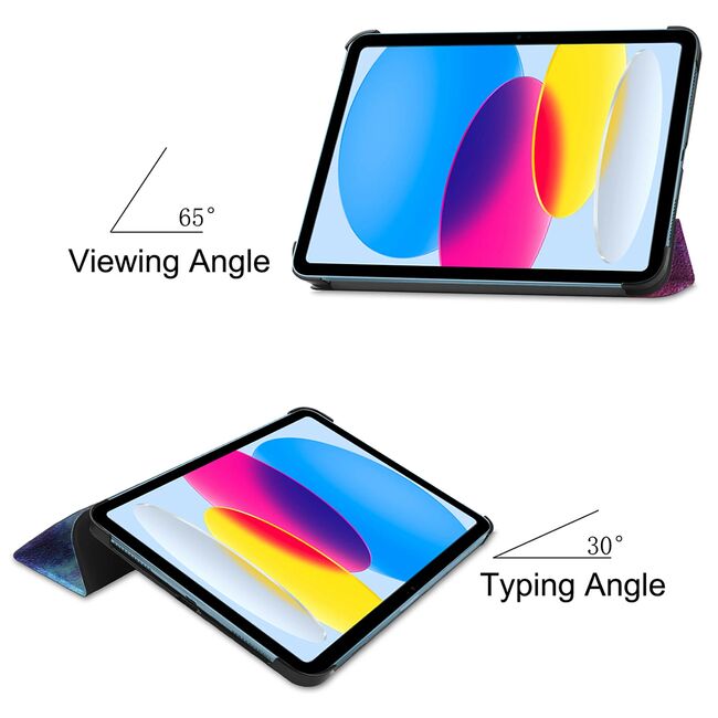 Husa pentru Apple iPad Pro 13 (2024) M4 cu functie wake-up/sleep, tip stand, unicorn