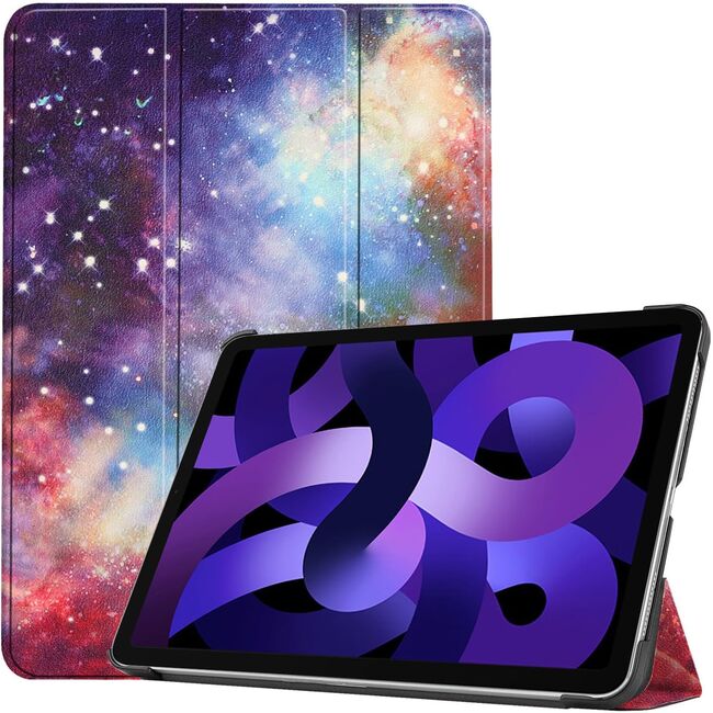 Husa pentru Apple iPad Pro 11 (2024) M4 cu functie wake-up/sleep, tip stand, galaxy