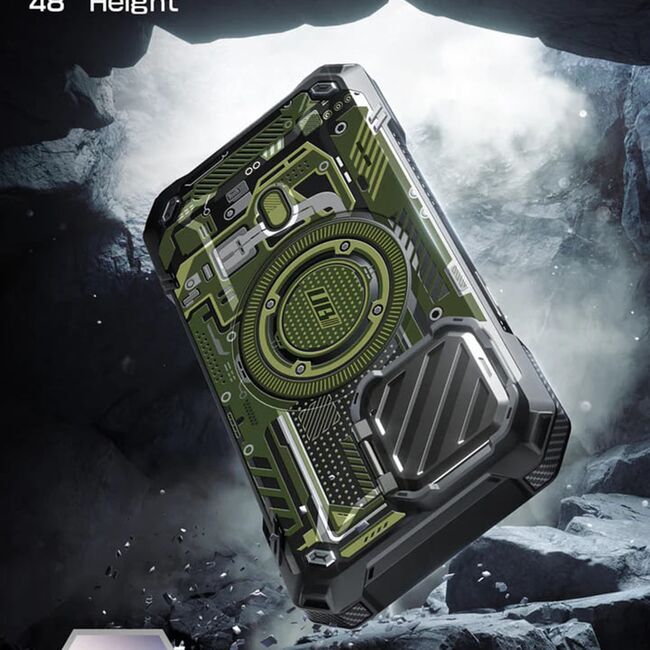 Husa iPhone 15 Pro Max Supcase Unicorn Beetle XT MagSafe, Green Circuit