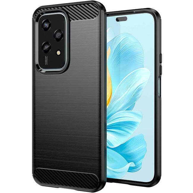 Husa pentru Honor 200 Lite Carbon Liquid Silicone, negru