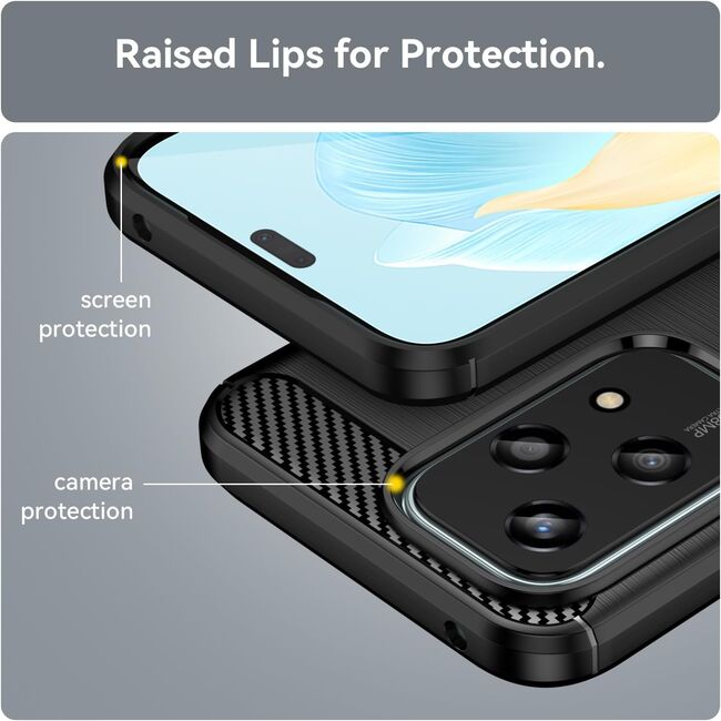 Husa pentru Honor 200 Lite Carbon Liquid Silicone, negru