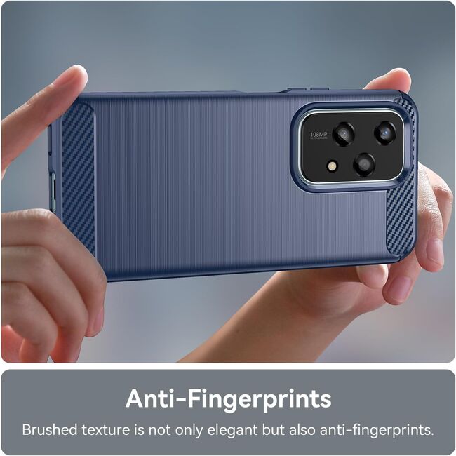 Husa pentru Honor 200 Lite Carbon Liquid Silicone, navy blue