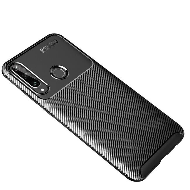 Husa Huawei P30 Lite Techsuit CarbonFiber, negru