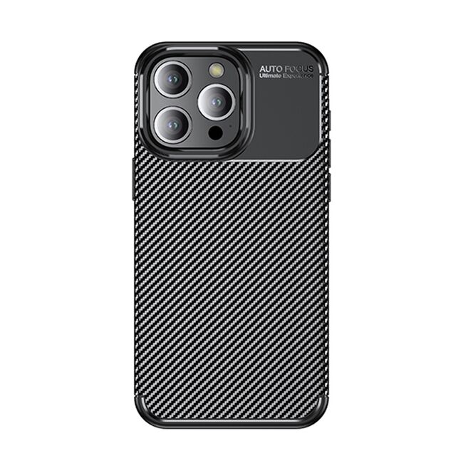 Husa iPhone 13 Pro Techsuit CarbonFiber, negru