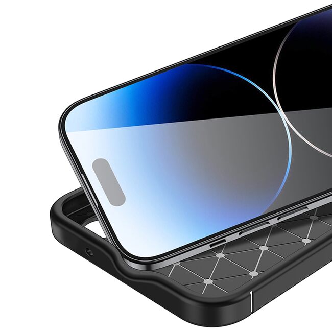 Husa iPhone 13 Pro Techsuit CarbonFiber, negru