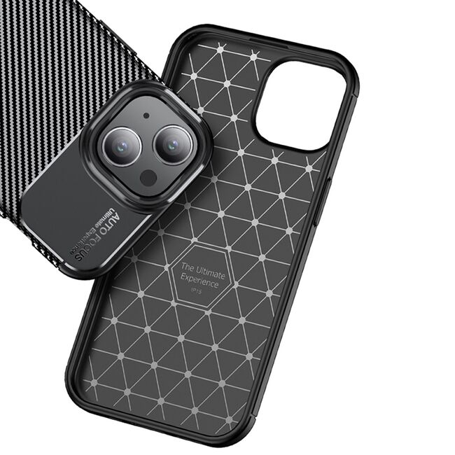 Husa iPhone 14 Techsuit CarbonFiber, negru