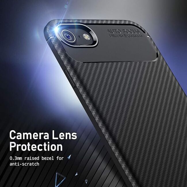 Husa iPhone 7 Plus Techsuit CarbonFiber, negru
