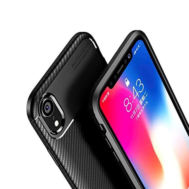 Husa iPhone XR Techsuit CarbonFiber, negru
