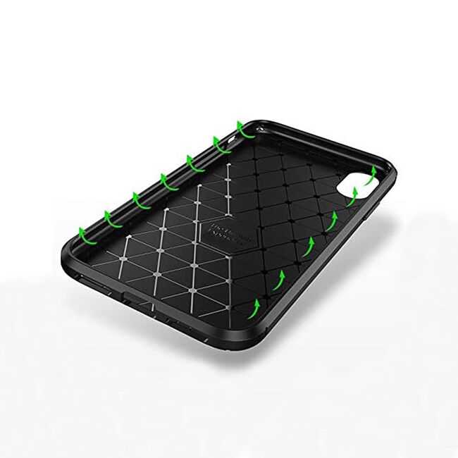 Husa iPhone XR Techsuit CarbonFiber, negru