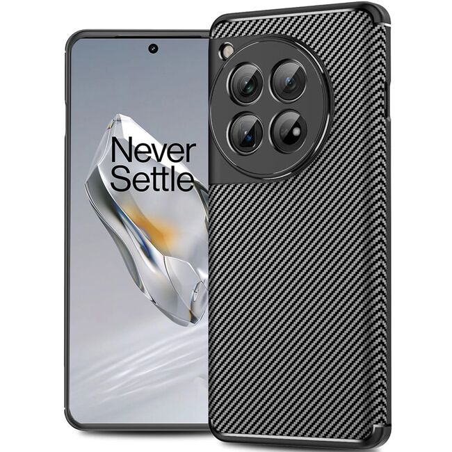Husa OnePlus 12 Techsuit CarbonFiber, negru