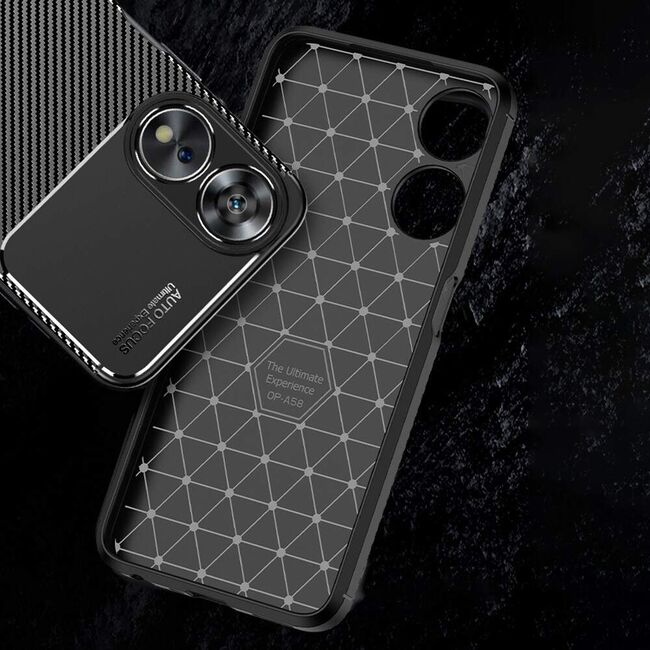 Husa Oppo A58 5G Techsuit CarbonFiber, negru