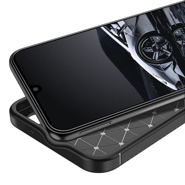 Husa Samsung Galaxy A14 Techsuit CarbonFiber, negru