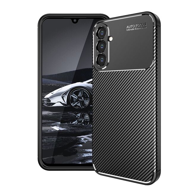 Husa Samsung Galaxy A14 Techsuit CarbonFiber, negru