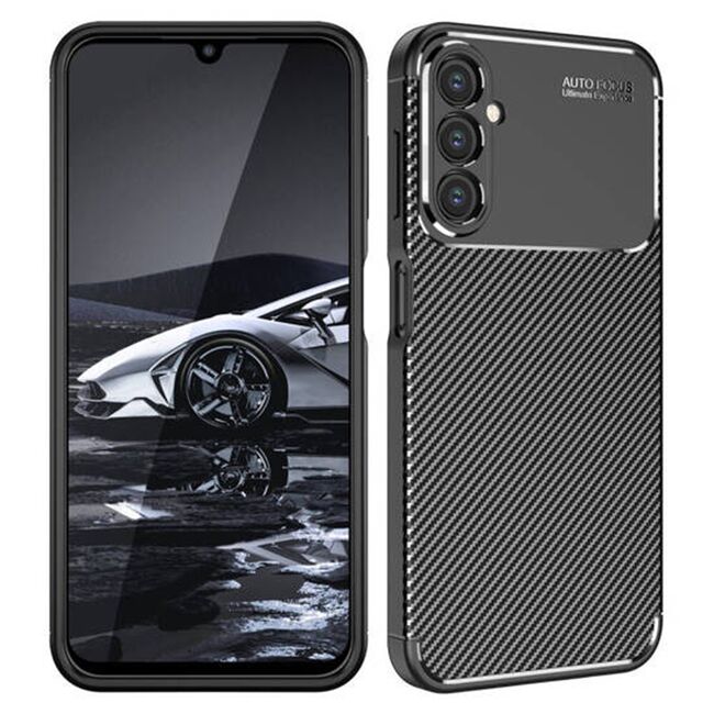 Husa Samsung Galaxy A15 4G Techsuit CarbonFiber, negru