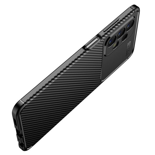 Husa Samsung Galaxy A23 Techsuit CarbonFiber, negru