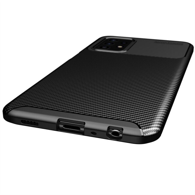 Husa Samsung Galaxy A52, A52s Techsuit CarbonFiber, negru