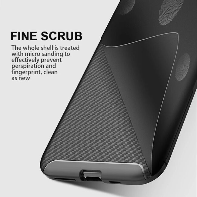 Husa Samsung Galaxy S21 Ultra 5G Techsuit CarbonFiber, negru