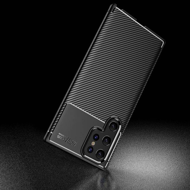 Husa Samsung Galaxy S22 Ultra 5G Techsuit CarbonFiber, negru