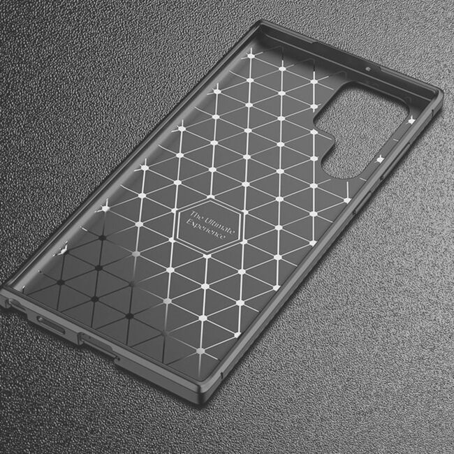Husa Samsung Galaxy S22 Ultra 5G Techsuit CarbonFiber, negru