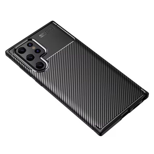 Husa Samsung Galaxy S22 Ultra 5G Techsuit CarbonFiber, negru