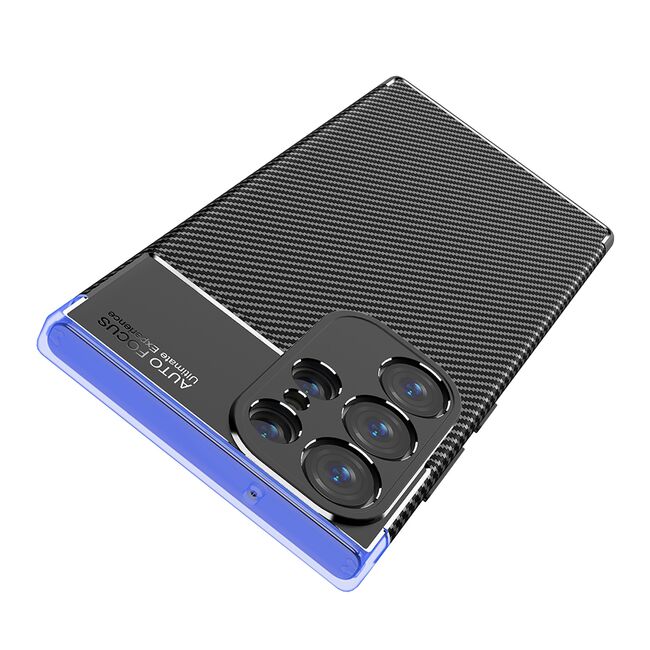 Husa Samsung Galaxy S23 Ultra Techsuit CarbonFiber, negru
