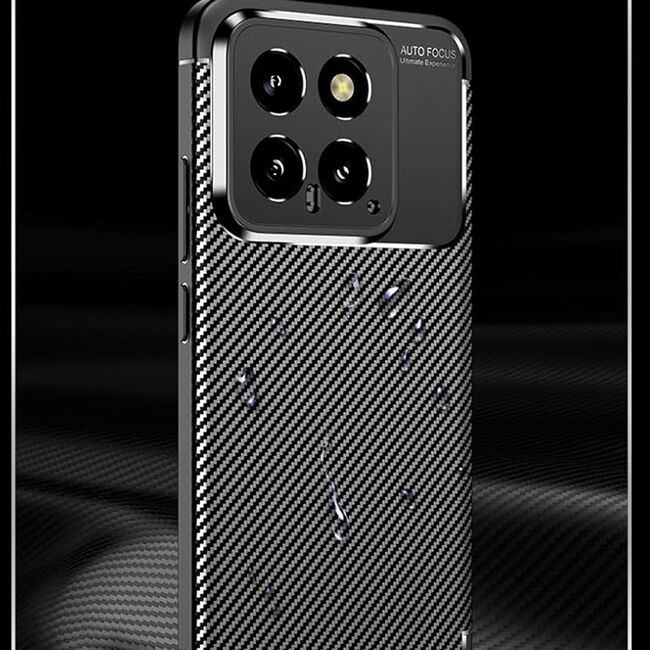 Husa Xiaomi 14 Techsuit CarbonFiber, negru