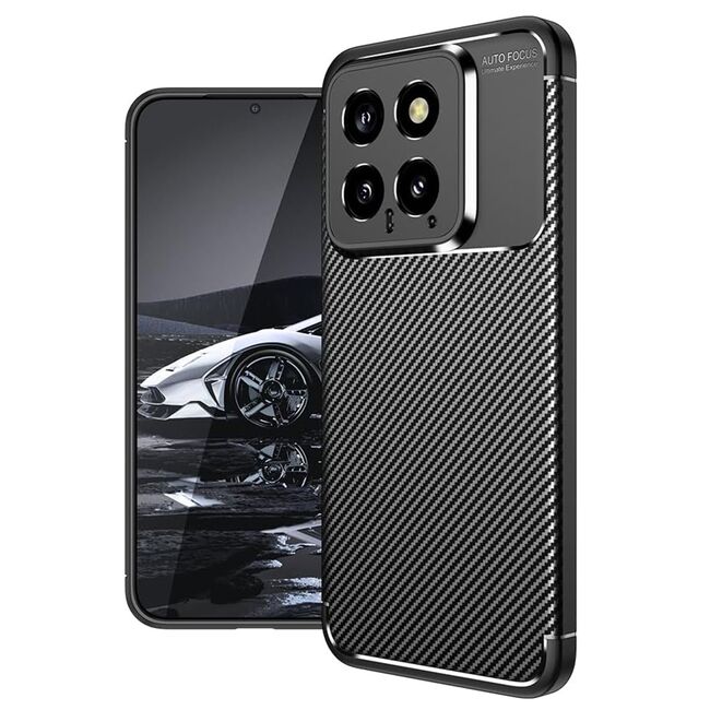 Husa Xiaomi 14 Techsuit CarbonFiber, negru