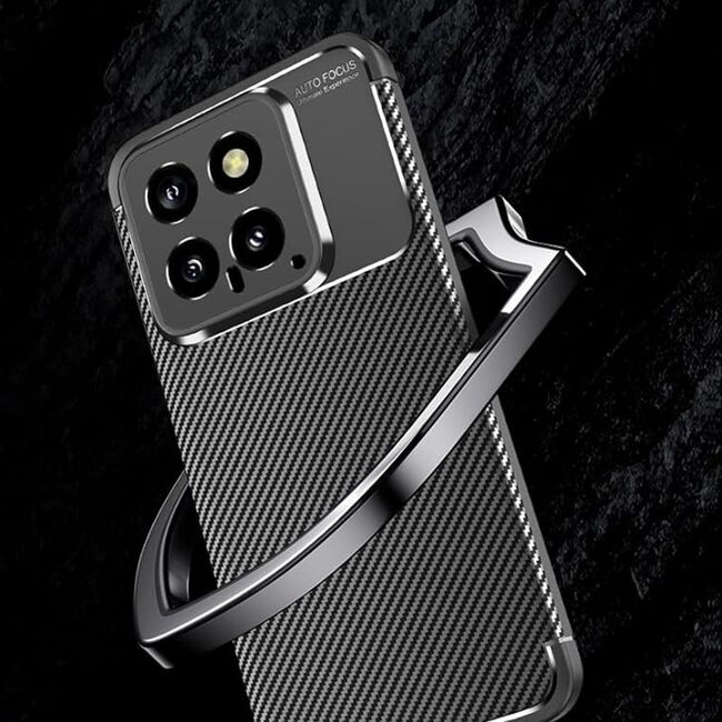 Husa Xiaomi 14 Techsuit CarbonFiber, negru