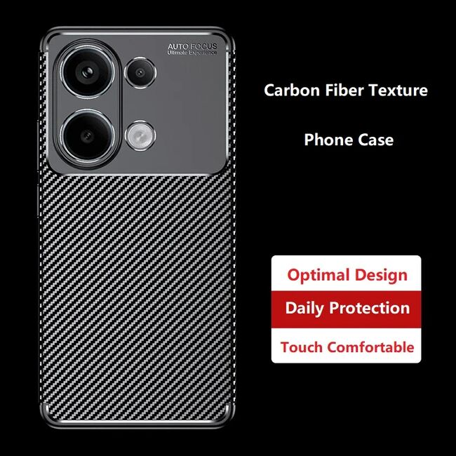 Husa Xiaomi Poco X6 Pro Techsuit CarbonFiber, negru
