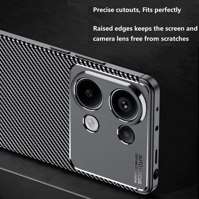 Husa Xiaomi Poco X6 Pro Techsuit CarbonFiber, negru