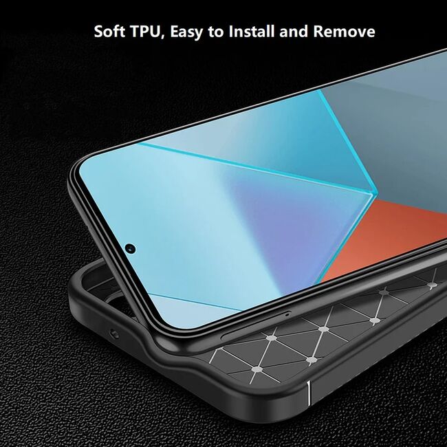 Husa Xiaomi Poco X6 Pro Techsuit CarbonFiber, negru
