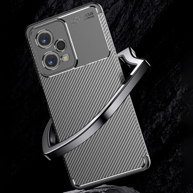 Husa Xiaomi Redmi Note 12 5G Techsuit CarbonFiber, negru