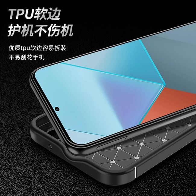 Husa Xiaomi Redmi Note 13 Pro 4G Techsuit CarbonFiber, negru