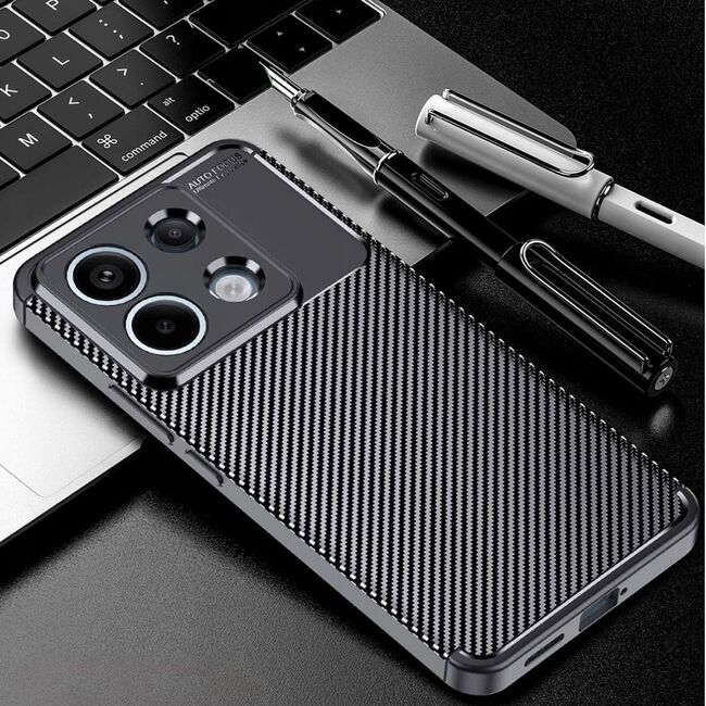 Husa Xiaomi Redmi Note 13 Pro 5G Techsuit CarbonFiber, negru