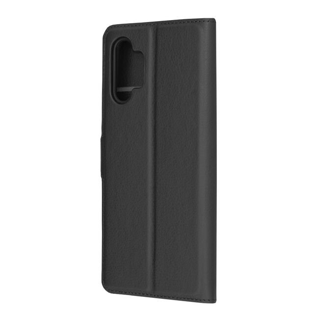 Husa pentru  Samsung Galaxy A13 5G tip carte cu inchidere magnetica, compartimente pentru carduri si functie stand, negru