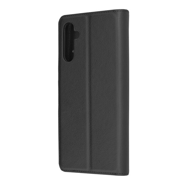 Husa pentru  Samsung Galaxy A14 4G, 5G tip carte cu inchidere magnetica, compartimente pentru carduri si functie stand, negru