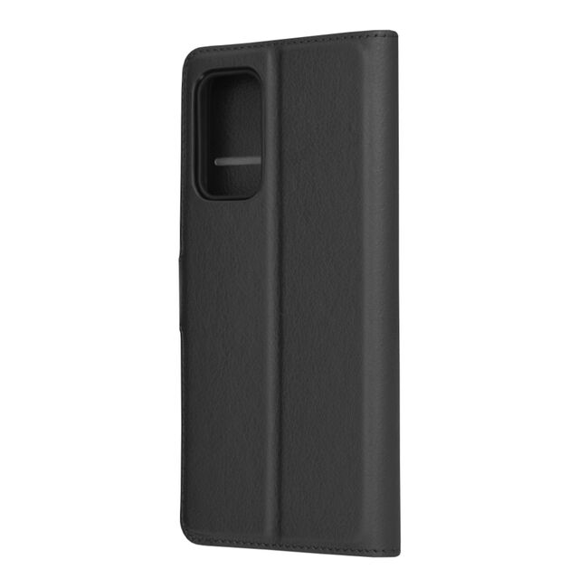 Husa pentru  Samsung Galaxy A23 5G, 4G tip carte cu inchidere magnetica, compartimente pentru carduri si functie stand, negru