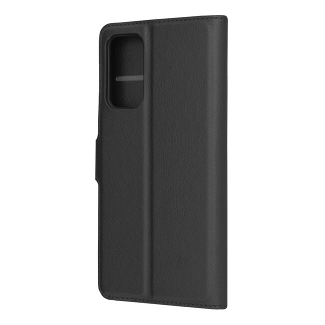 Husa pentru  Samsung Galaxy A23 5G, 4G tip carte cu inchidere magnetica, compartimente pentru carduri si functie stand, negru